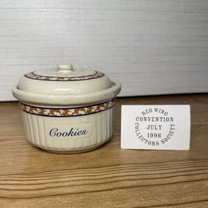 New Red Wing Collectors Society Cookies Pottery Lidded Jar 1996 Convention